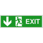 Rettungsschild - nachleuchtend Symbol: Notausgang