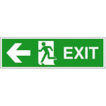 Rettungsschild - nachleuchtend Symbol: Rettungsweg links