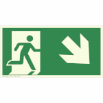 Fluchtwegschild - langnachleuchtend
