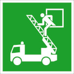Fluchtwegschild - langnachleuchtend Rettungsausstieg (Rettungsfenster)
