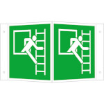 Fluchtwegschild - Winkel - langnachleuchtend