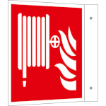 Brandschutzschild - Fahne - langnachleuchtend Löschschlauch