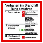Aushang Verhalten im Brandfall