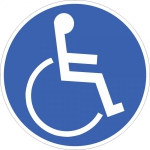Gebotsschild Für Rollstuhlbenutzer