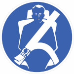 Gebotsschild Sicherheitsgurt anlegen