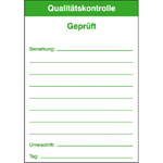Qualitätskennzeichnungsetiketten Text: Qualitätskontrolle - Geprüft -