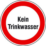 Hinweisschild - Betriebskennzeichnung Kein Trinkwasser