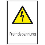 Warn-Kombischild Fremdspannung
