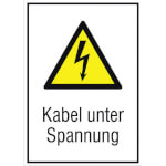 Warn-Kombischild Kabel unter Spannung