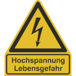 Warn-Kombischild Hochspannung Lebensgefahr
