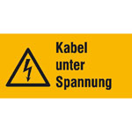 Warn-Kombischild Kabel unter Spannung