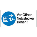 Gebots-Kombischild Vor Öffnen Netzstecker ziehen