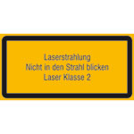 Warn-Zusatzschild / Laserkennzeichnung Laserstrahlung Nicht in den Strahl blicken