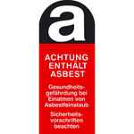 Gefahrstoffkennzeichnung, Warnschild Asbestfeinstaub