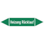 Rohrleitungspfeil Heizung Rücklauf