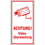 Video Infozeichen - Betriebskennzeichnung Achtung! Videoüberwachung