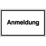 Hinweisschild zur Betriebskennzeichnung Anmeldung