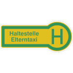 Hinweisschild Haltestelle Elterntaxi