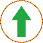 Teppichbodenmarkierung Pfeilsymbol - weiß