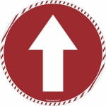 Teppichbodenmarkierung Pfeilsymbol - rot