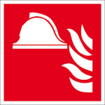 Brandschutzschild - langnachleuchtend Mittel und Geräte zur Brandbekämpfung