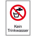 Verbots-Kombischild Kein Trinkwasser