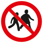 Verbotsschild Kinder verboten