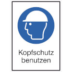 Gebots-Kombischild, Kopfschutz benutzen
