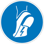 Gebotsschild, Wear anti-static footwear