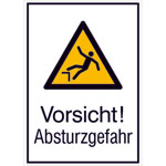 Warn-Kombischild Vorsicht! Absturzgefahr