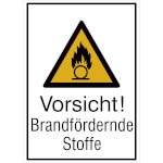 Warn-Kombischild Vorsicht! Brandfördernde Stoffe