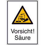 Warn-Kombischild Vorsicht! Säure