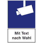 Video Infozeichen nach  DIN 33450 Hinweis Videoüberwachung + Text nach Wahl