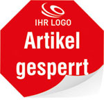 Individuell gefertigte QS-Etiketten zu 8 Stück auf Bogen PVC-Folie 0,1 mm weiß, formgestanzt, Sonderform Achteck