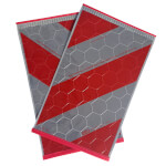 Warnmarkierung für Fahrzeuge mit Hubladebühne gem. Ê 53b StVZO, linksweisend, 