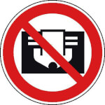 Verbotsschild Nicht abdecken