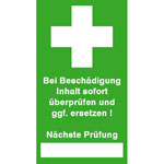 Prüfsiegel - Erste Hilfe aus Dokumentenfolie, 9 Stück auf Bogen