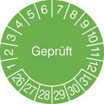 Prüfplakette Geprüft