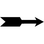 Drehrichtungspfeile, weiß/schwarz gerade, 20 Stück auf Bogen