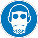 Gebotsschild, Atemschutz benutzen,