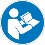 Protect Gebotsschild Anleitung beachten