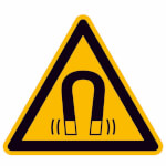Warnschild Warnung vor magnetischem Feld