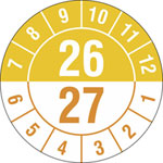 Prüfplakette Halbjahresplakette, jahresübergreifend