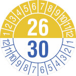 Prüfplakette Jahresplakette mit Prüfzeitraum 4 Jahre