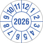 Prüfplakette Jahresplakette mit 4-stelliger Jahreszahl