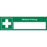 Sicherheitssiegel für Erste Hilfe Koffer, nächste Prüfung Text: Nächste Prüfung