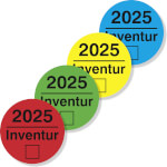 Inventuretiketten Inventur blau