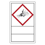 GHS-Gefahrensymbole Gefahrstoffetiketten und Beschriftungsfeld
