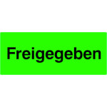 Qualitätskennzeichnungsetiketten Freigegeben Papier selbstklebend, tagesleuchtgrün/schwarz, 