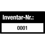 Inventaretiketten Inventar-Nr.: